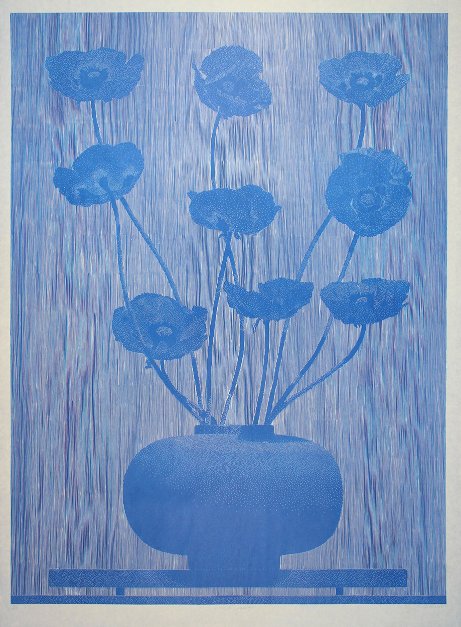 Nine Blue Poppies by Richard Ryan