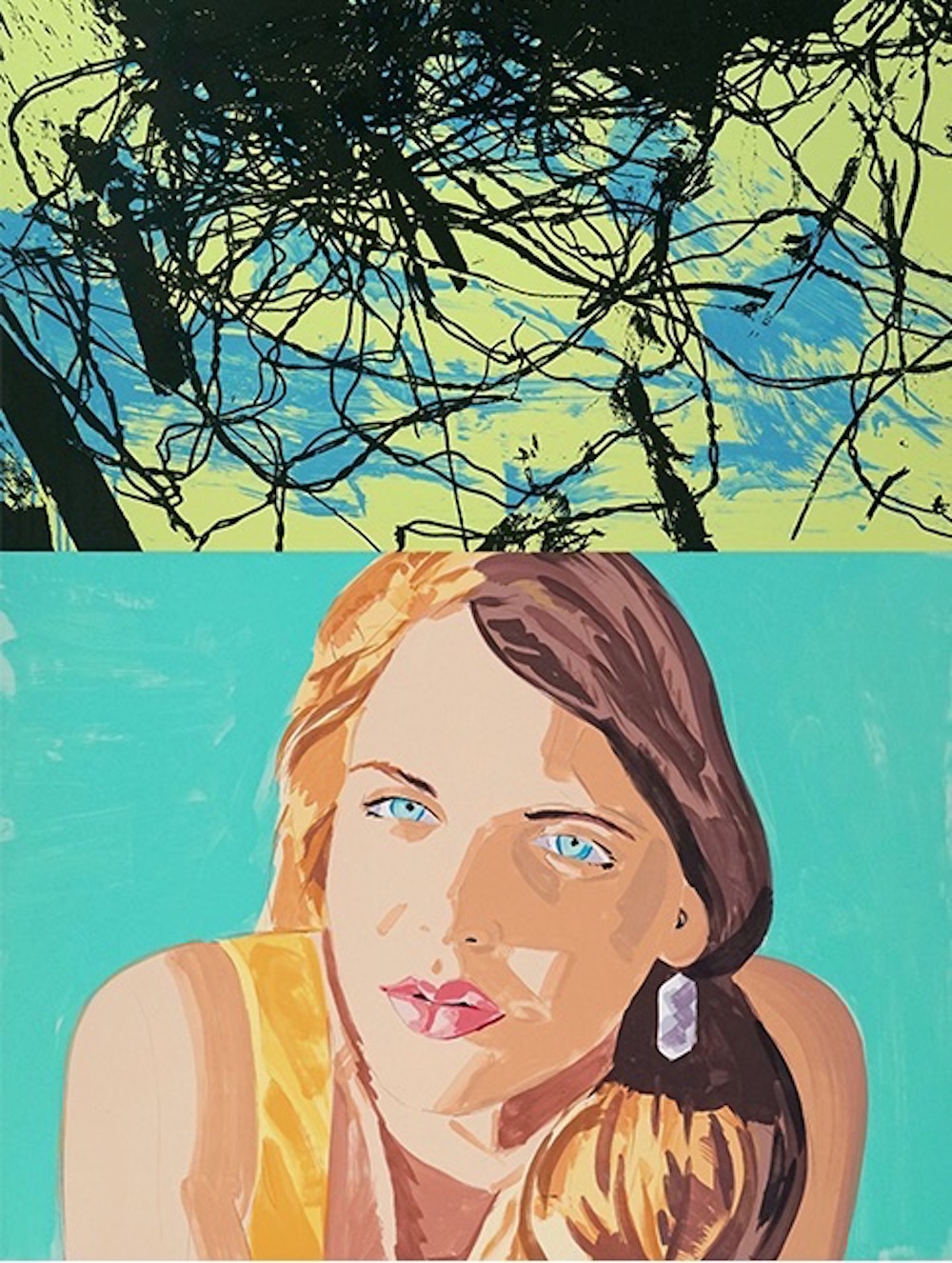 Syrie, Turquoise by David Salle