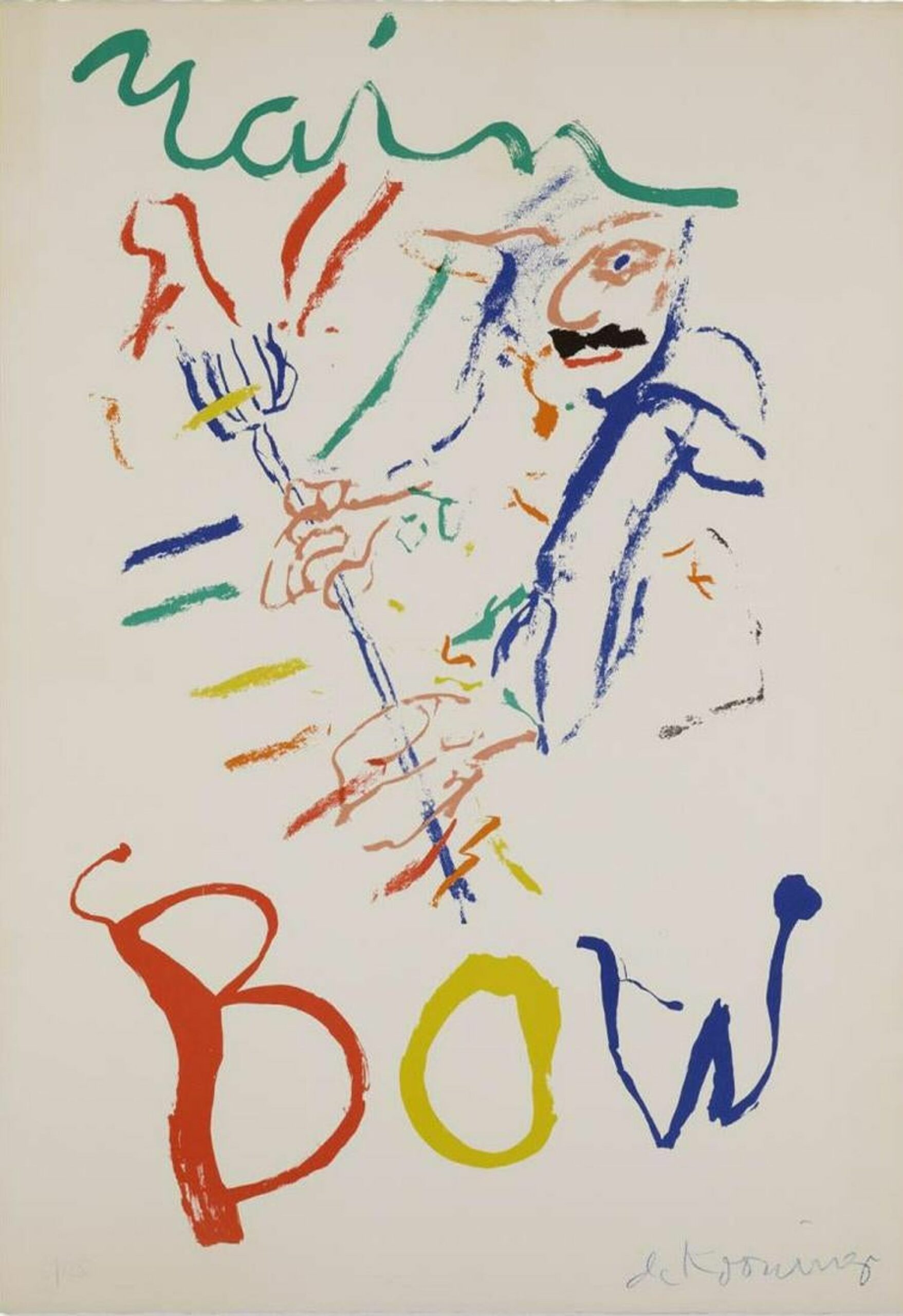 Rainbow: Thelonious Monk Devil at the Keyboard by Willem De Kooning