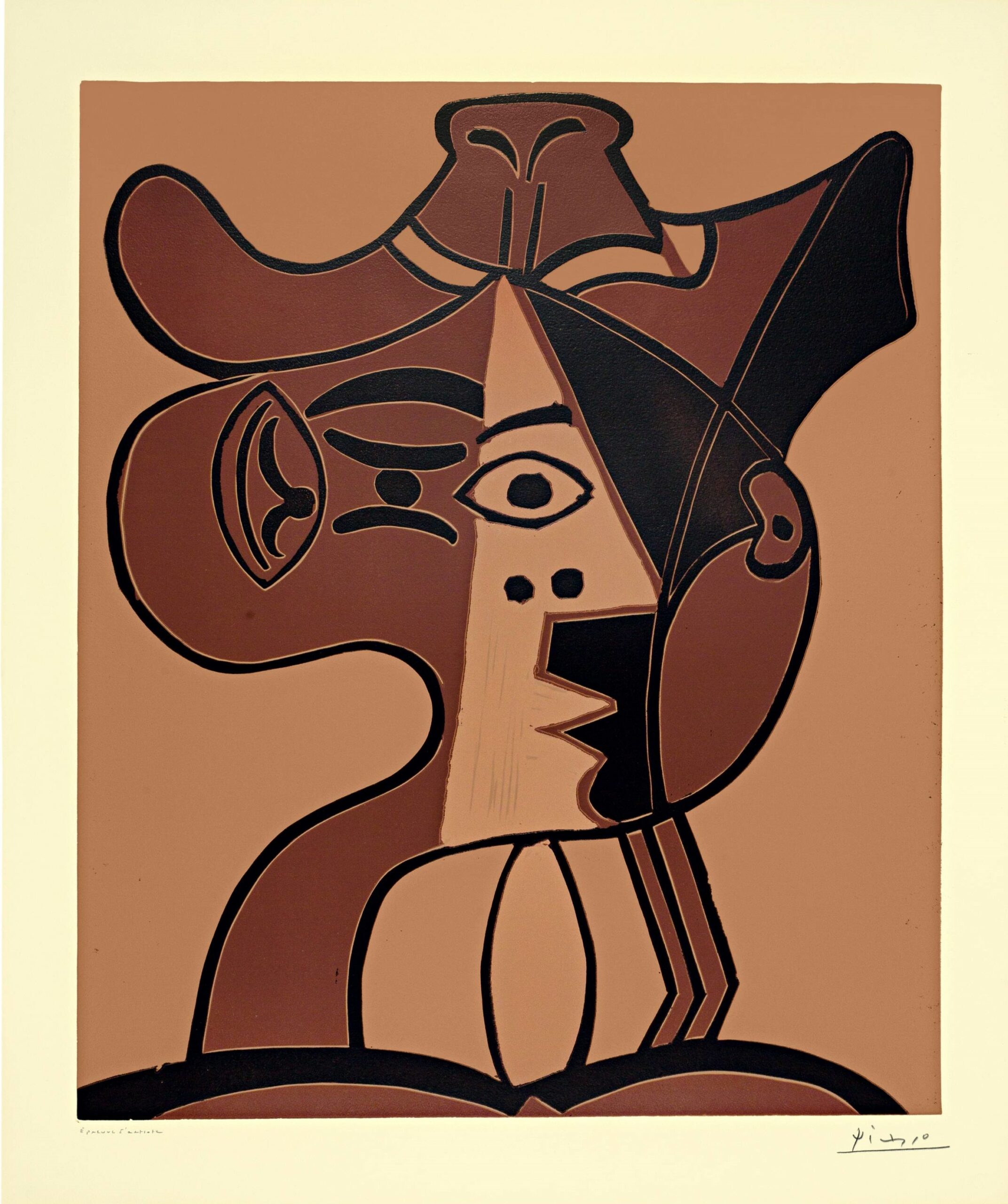 Grande tête de femme au chapeau by Pablo Picasso