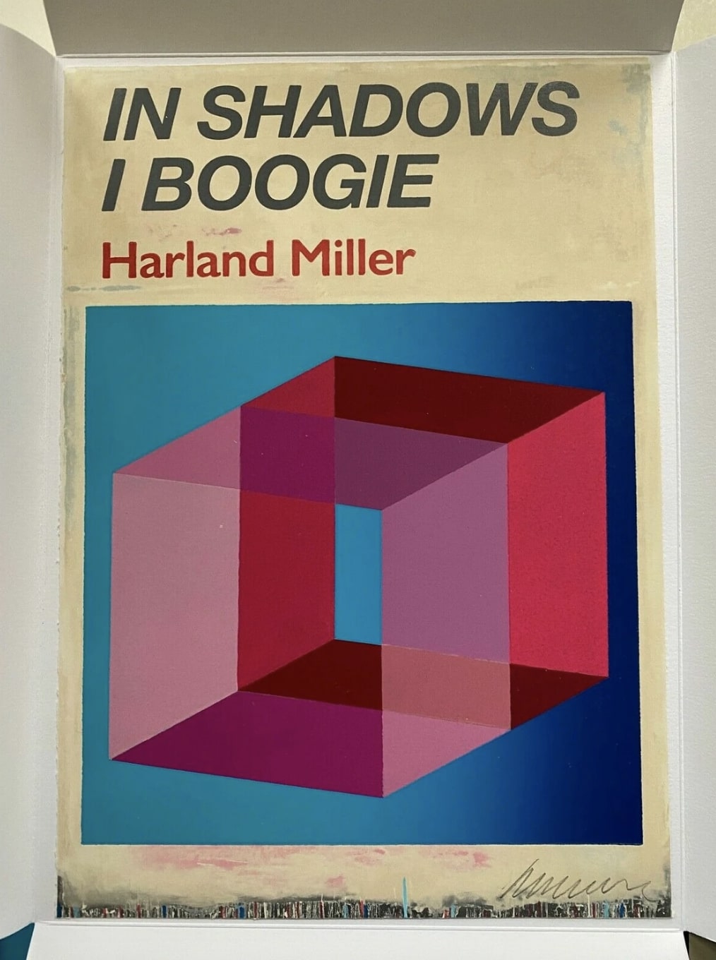 In The Shadows I Boogie – blue by Harland Miller