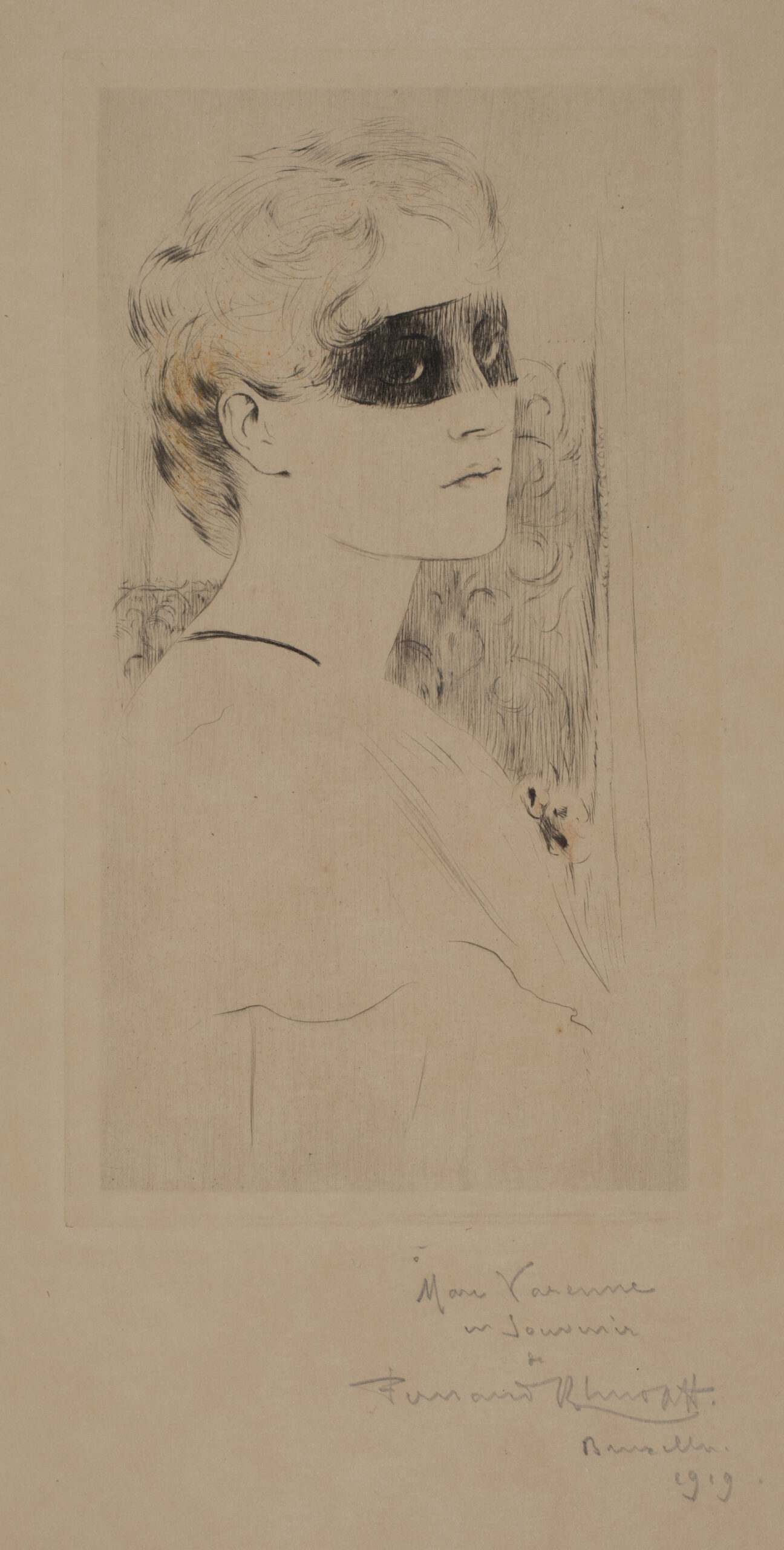 Un masque [A Mask] by Fernand Khnopff