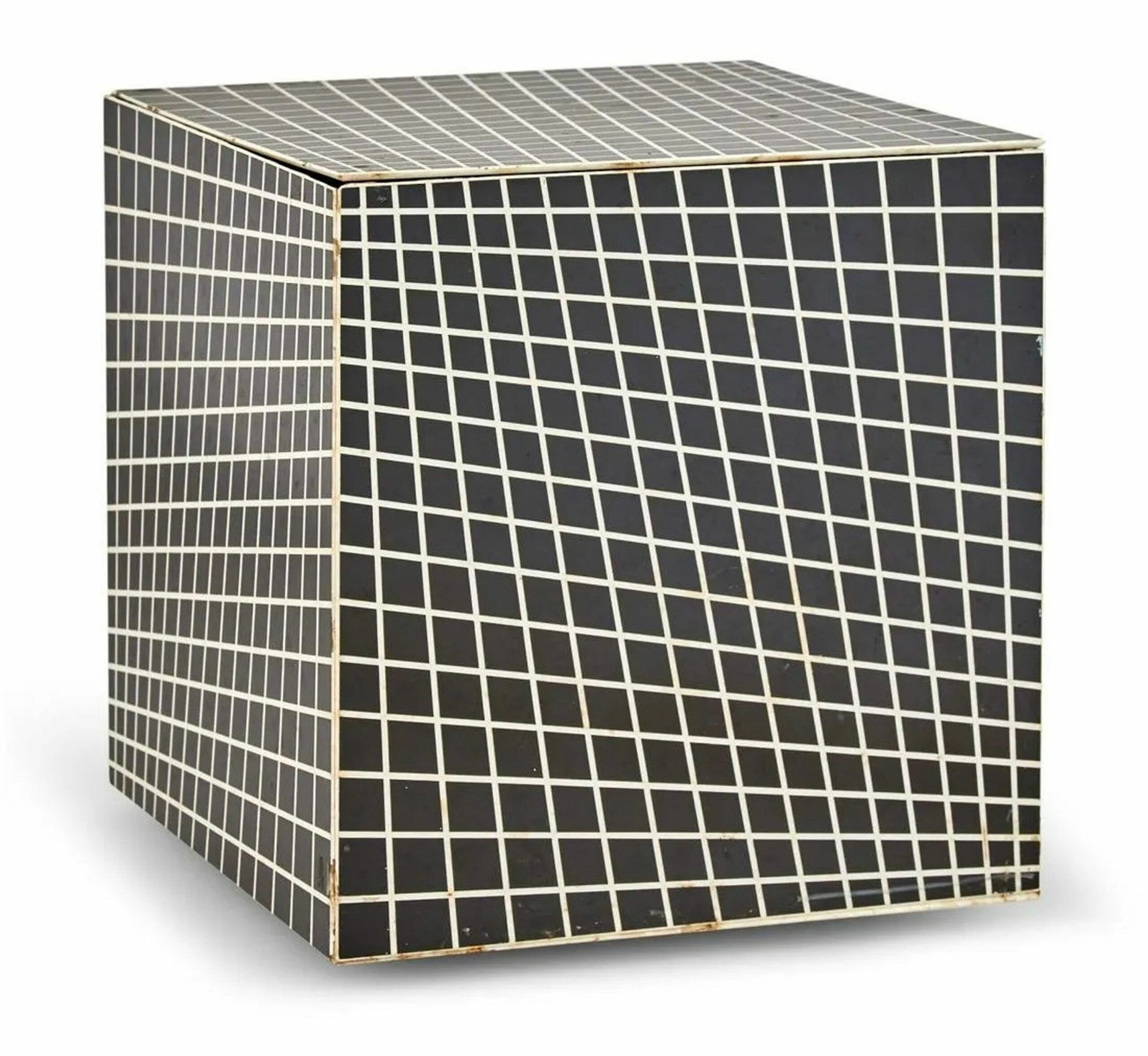 Untitled OP Art Cube by Richard Anuszkiewicz