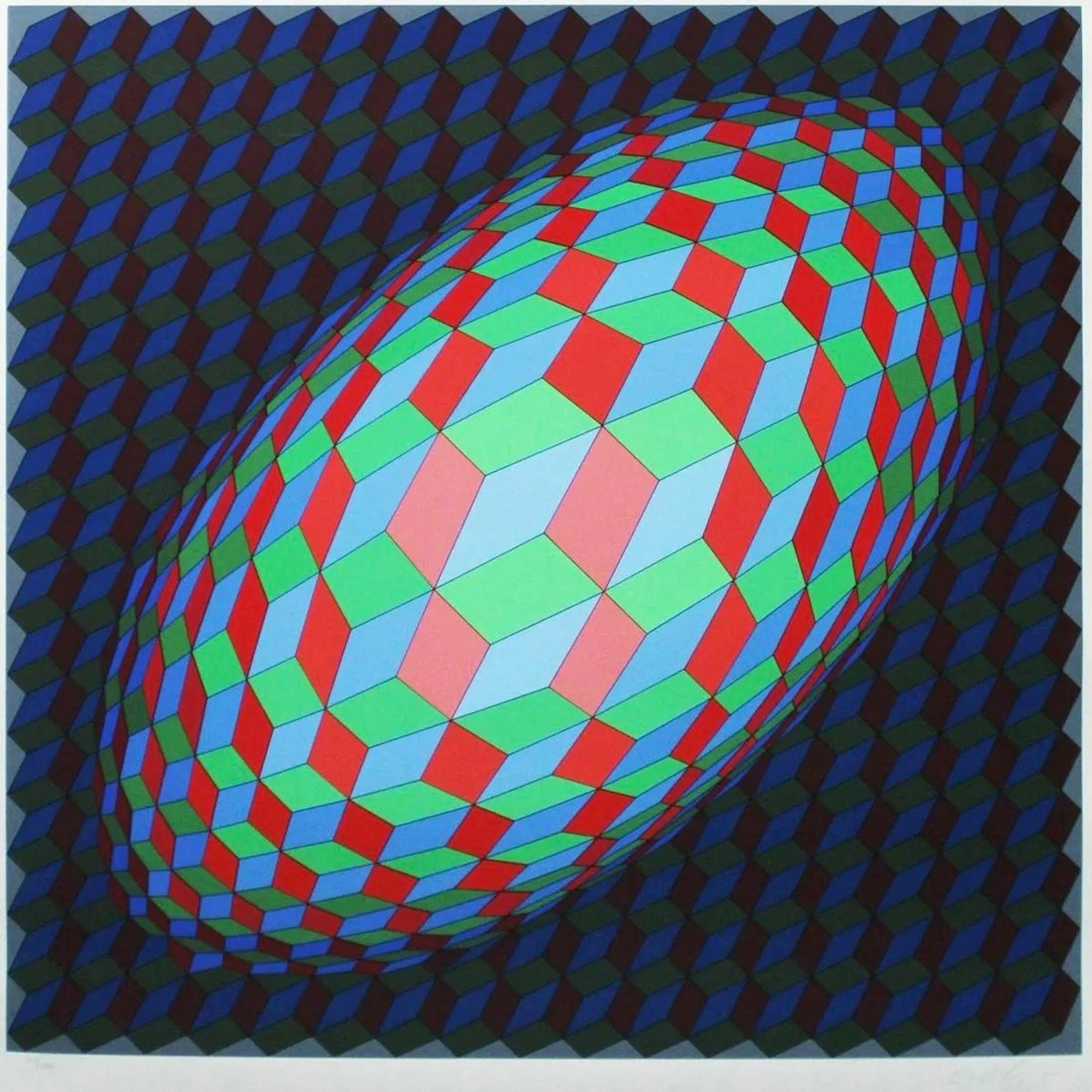 Omega V by Victor Vasarely