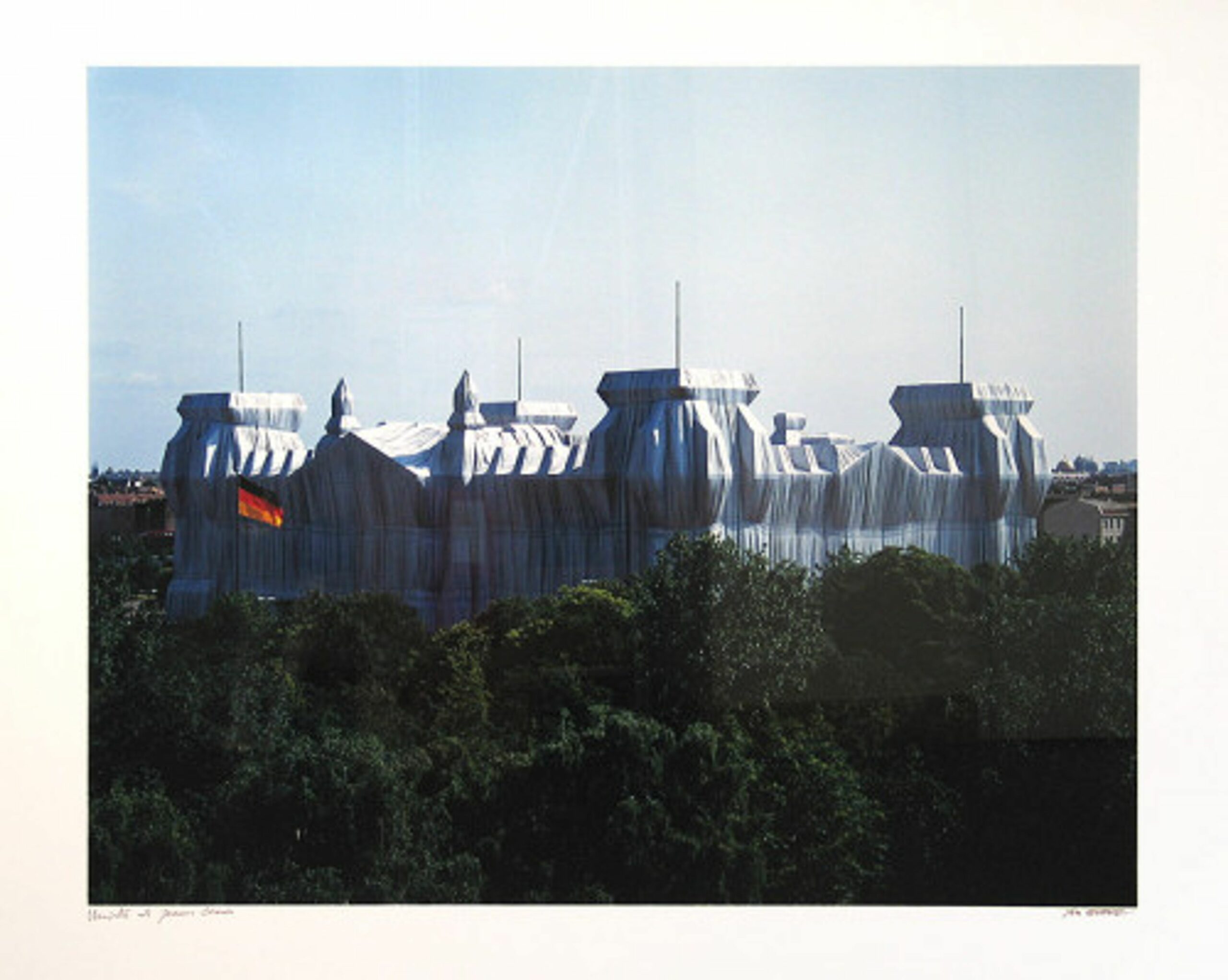 Reichstag/Berlin Vormittag, Wrapped by Christo