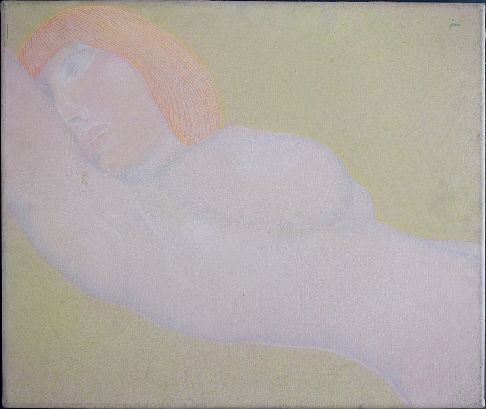 Eva Christine Reclining Nude by Ernst Fuchs