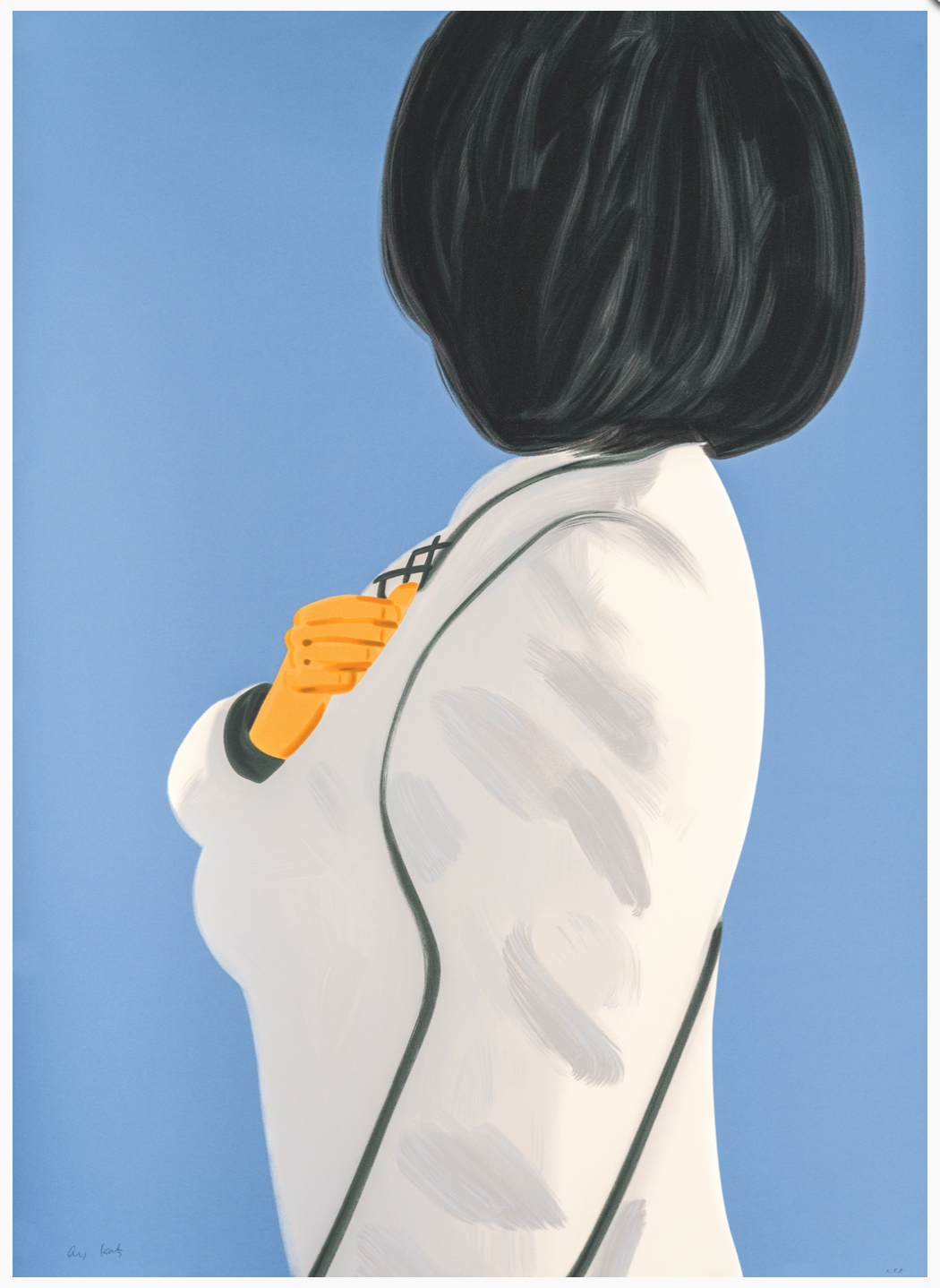 Vivien in White Coat by Alex Katz