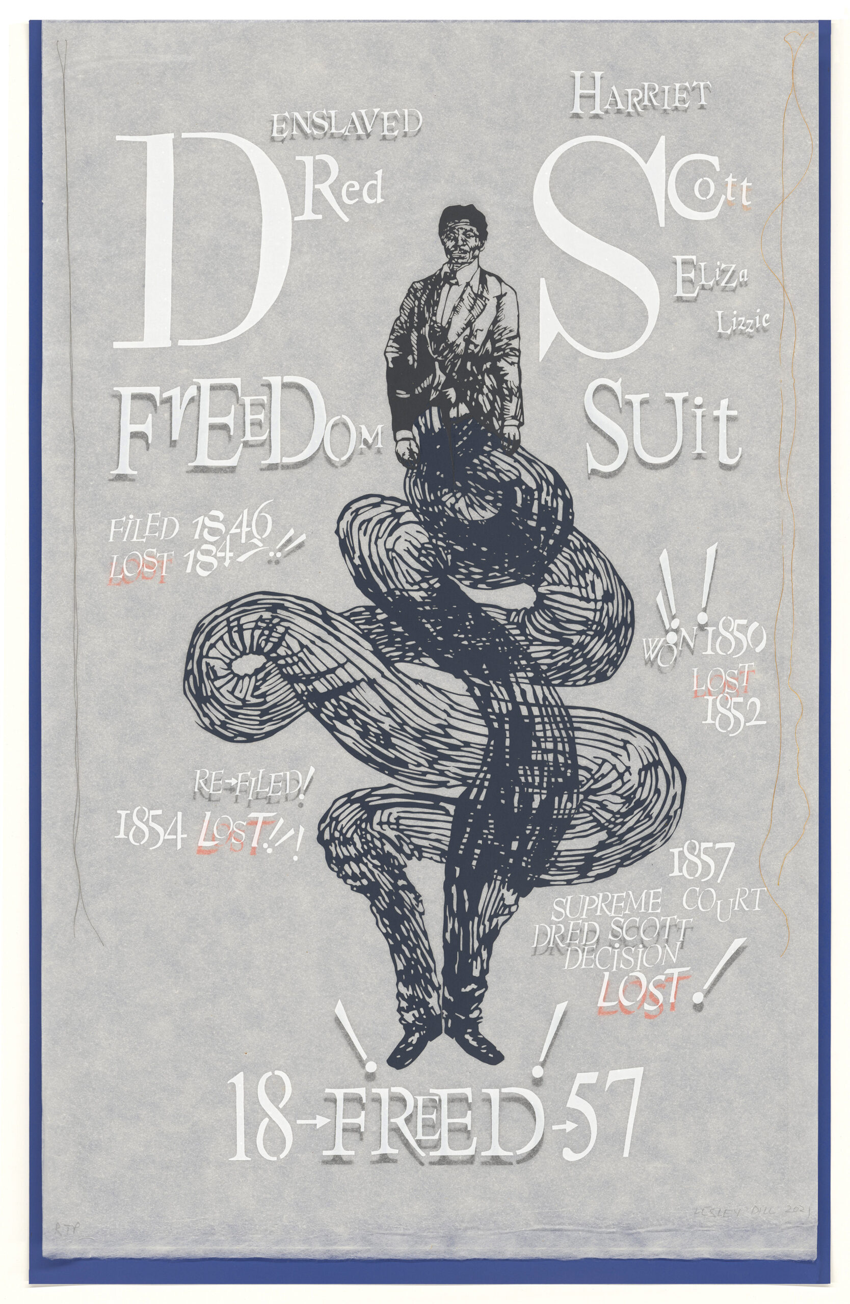 Dred Scott: Freedom Suit by Lesley Dill