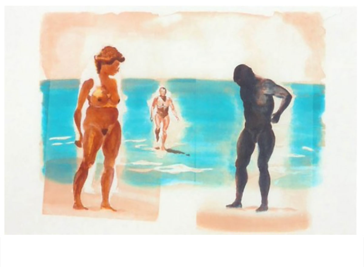 Untitled Portfolio (Four Prints), Beach Scenes by Eric Fischl