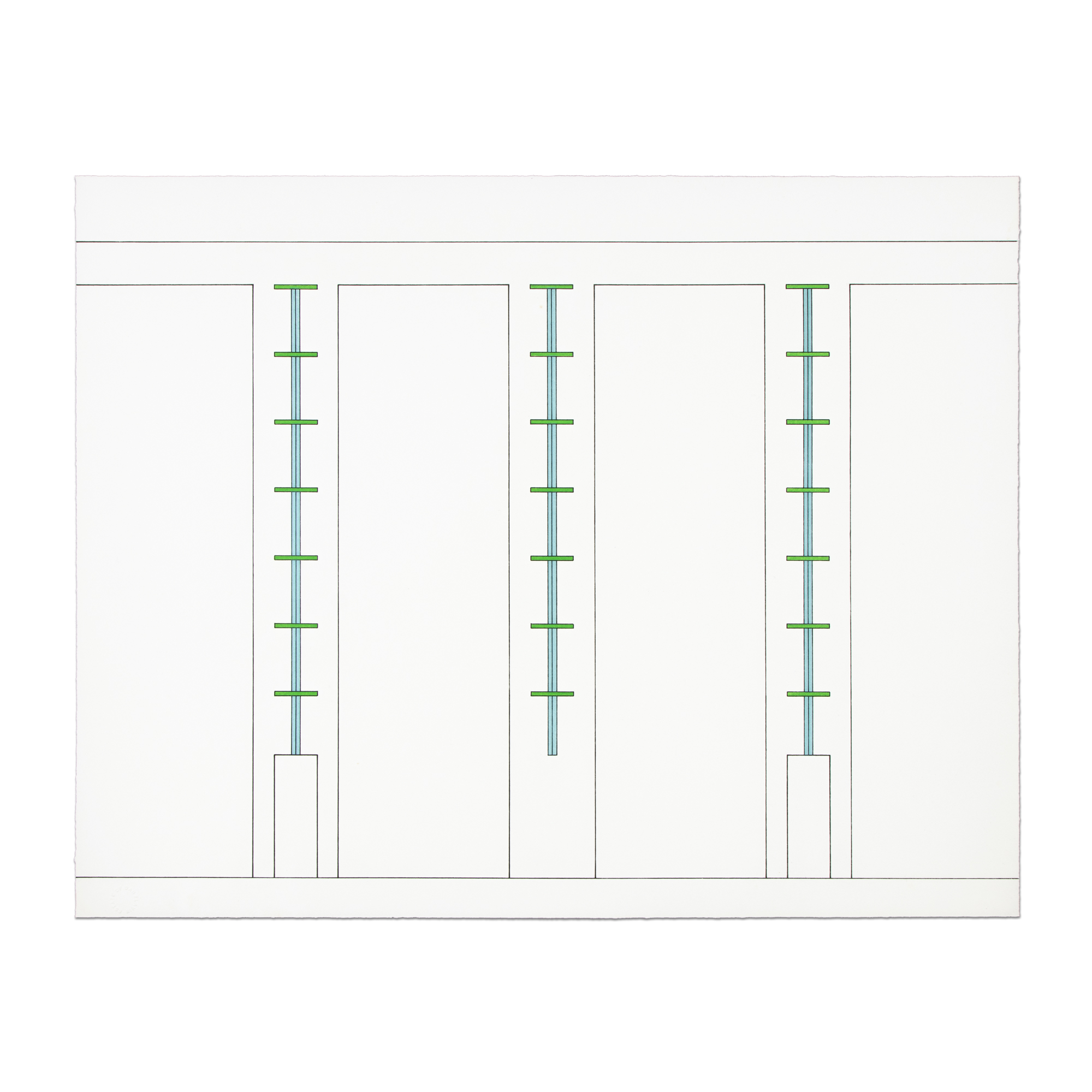 Untitled (Sheet 10 from Projects 1963-1995) by Dan Flavin