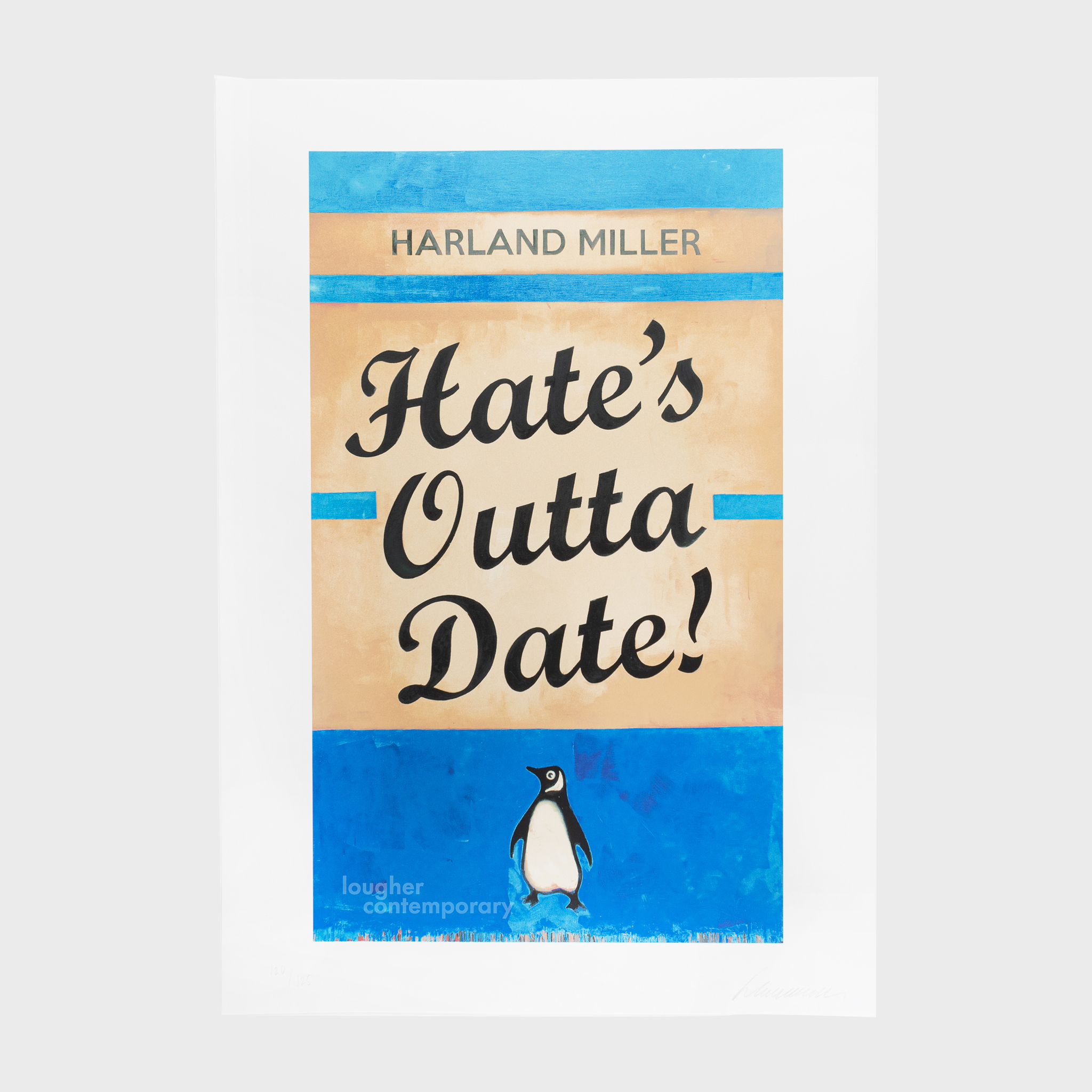 Hate’s Outta Date (Blue) by Harland Miller