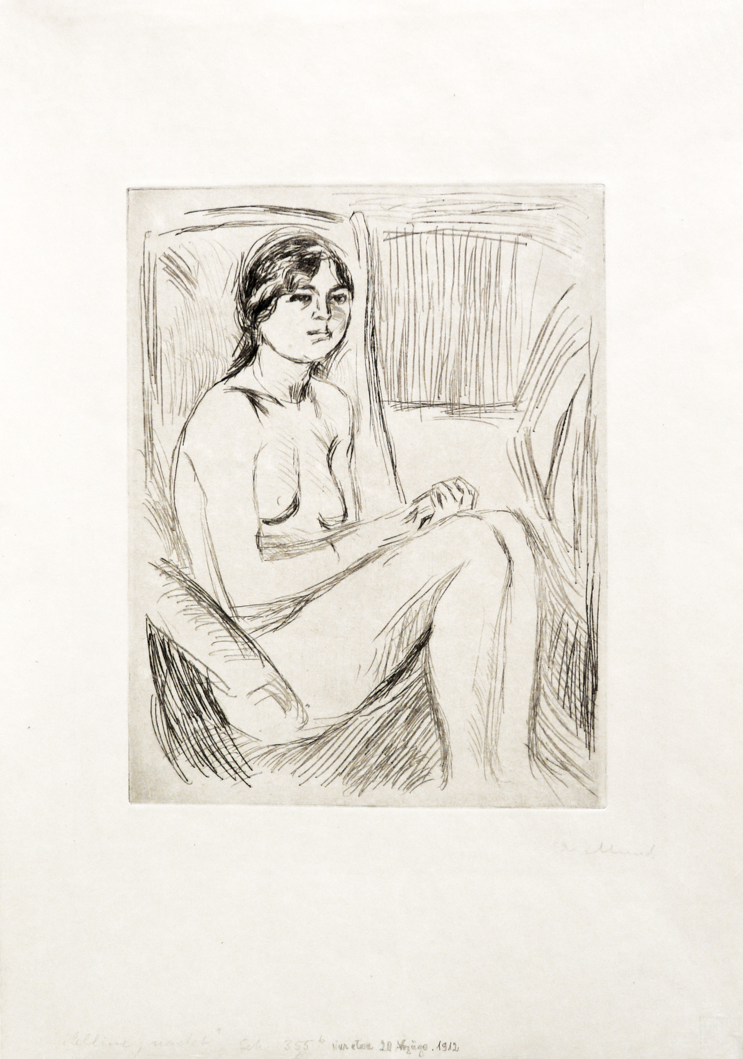 Celline naken (Celline Nude) by Edvard Munch