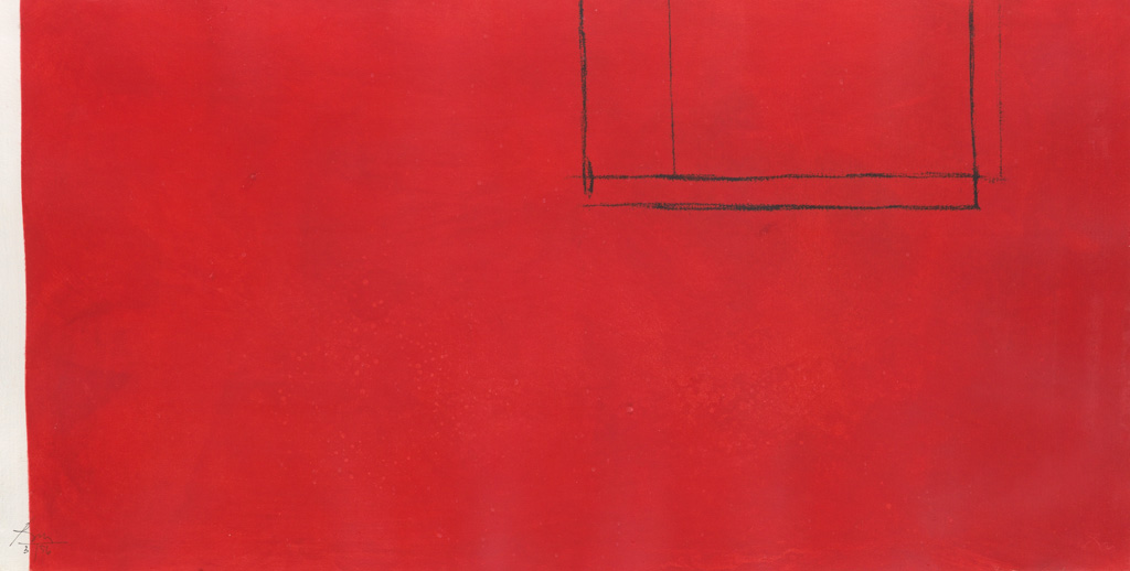 Red Open with White Line, 1979, Robert Motherwell