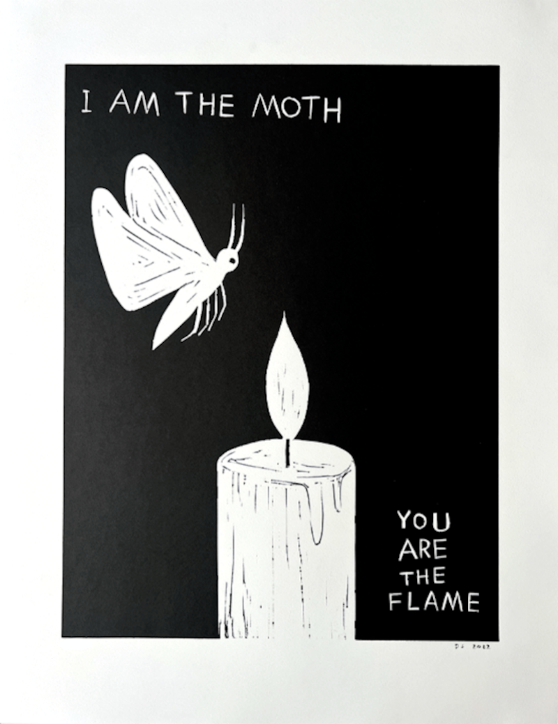 I am the Moth, You are the Flame by David Shrigley