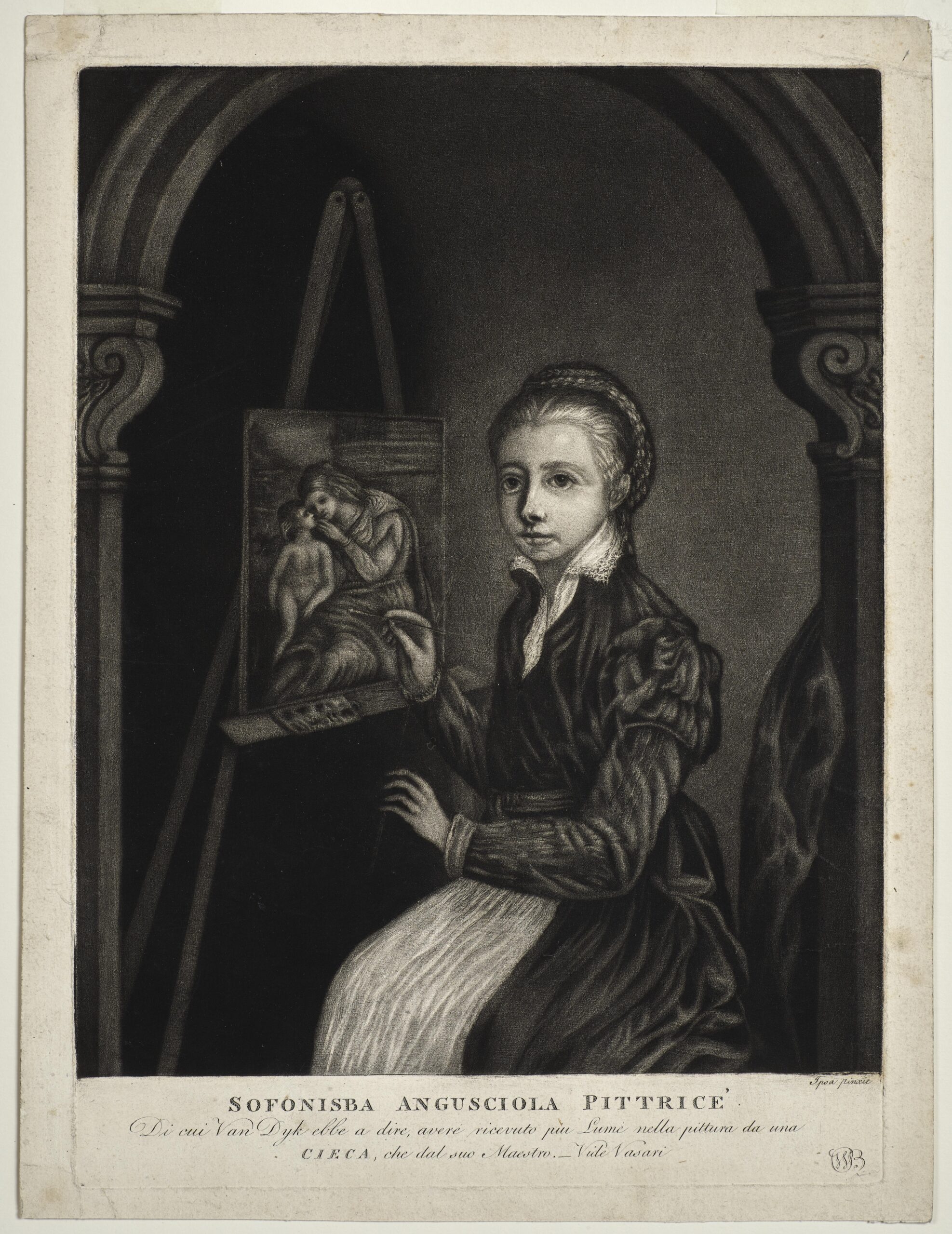 Sofonisba Anguissola Pittrice: Self Portrait at an Easel by Captain William Baille