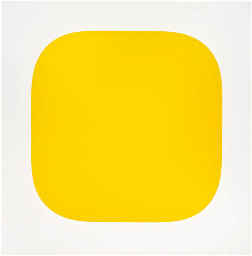 Yellow prints | Yellow (from second curve series) by Ellsworth Kelly