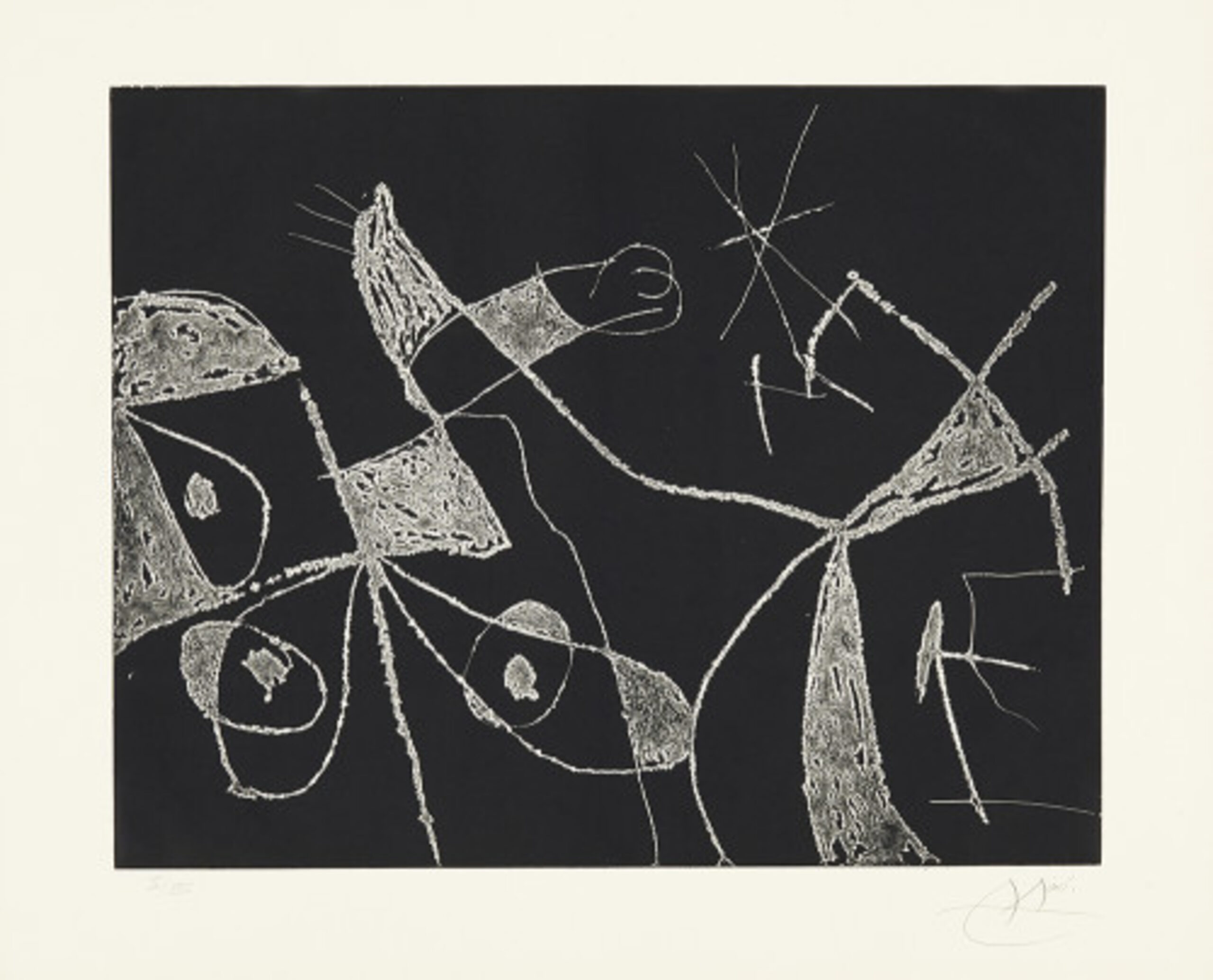 Serie Mallorca – Negro y blanco VI by Joan Miró