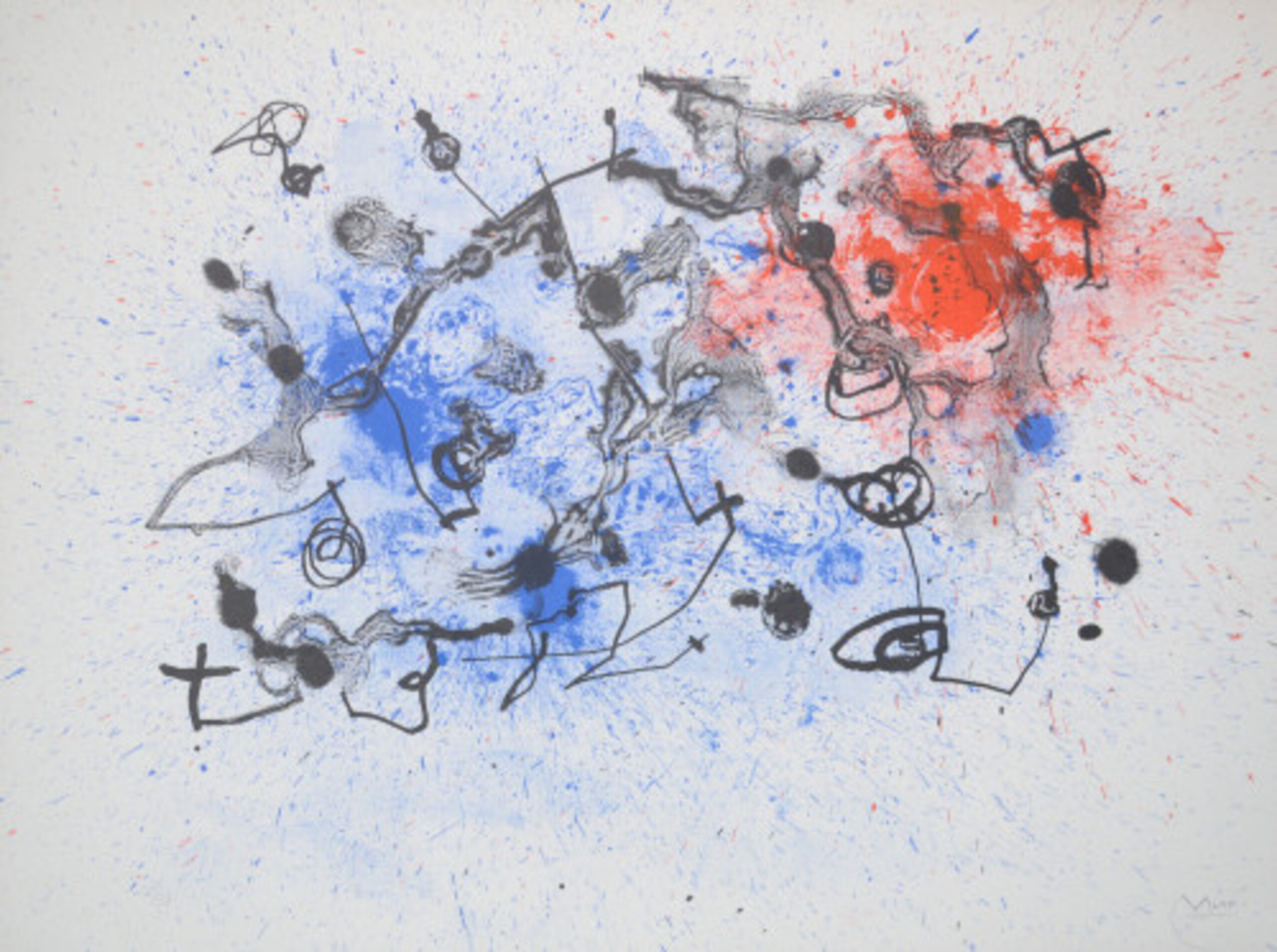 Series II – Blue And Red – M290 by Joan Miró