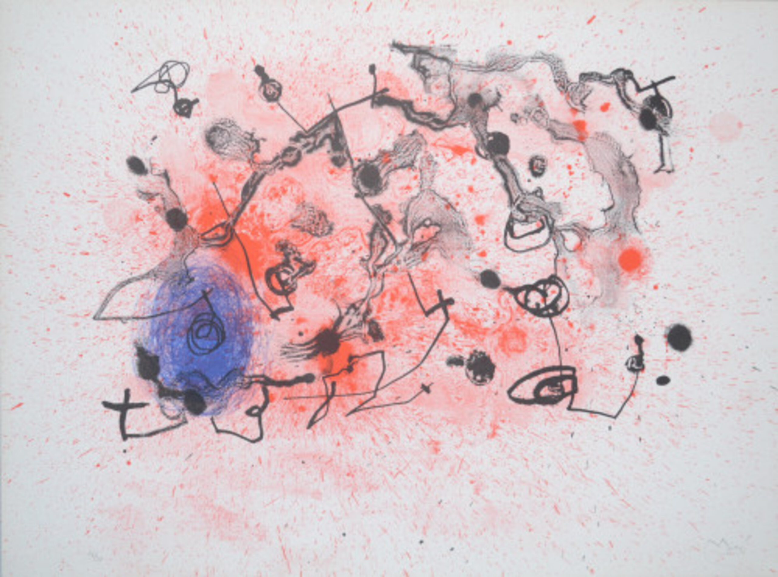 Series II, Blue and Red – M291 by Joan Miró