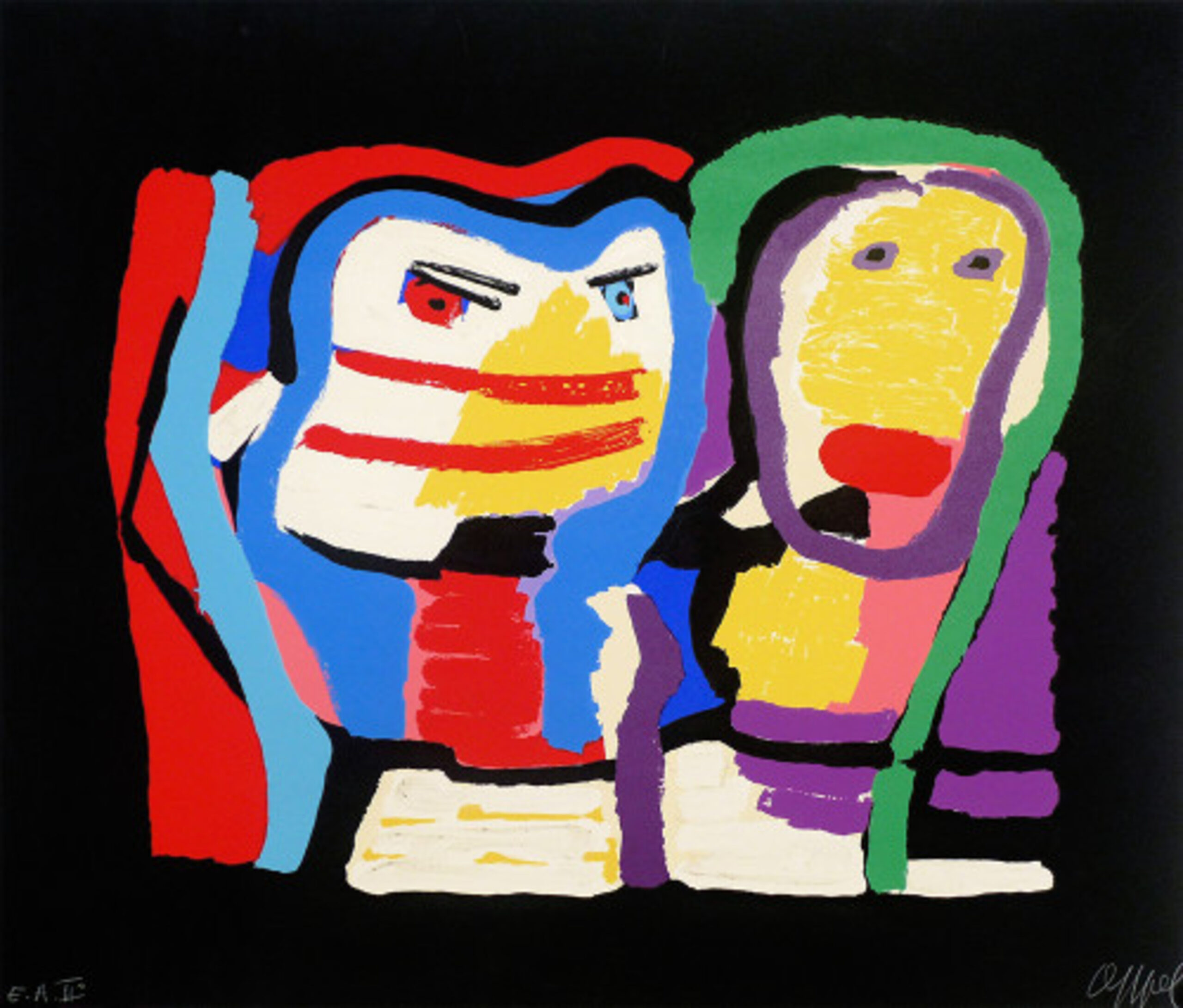 Deux Personnages by Karel Appel