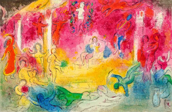 Temple Et Histoire De Bacchus Marc Chagall