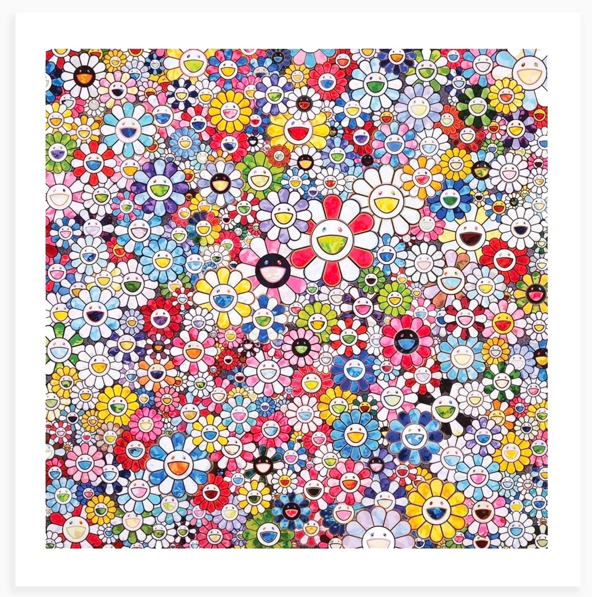 Flowers with Smiley Faces by Takashi Murakami