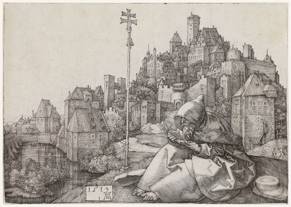 Albrecht Dürer Prints | Saint Anthony Reading by Albrecht Dürer