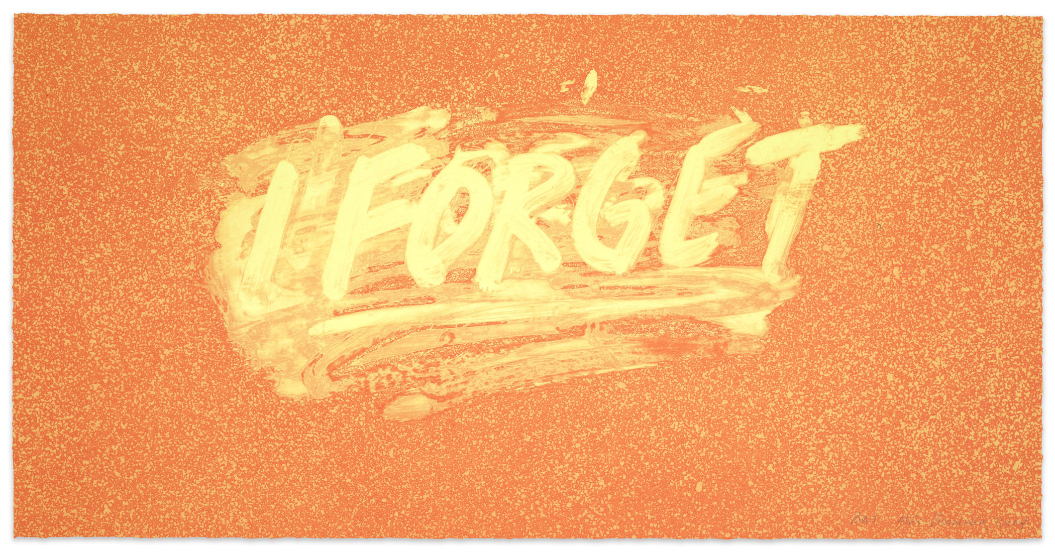 “I Forget” by Mel Bochner