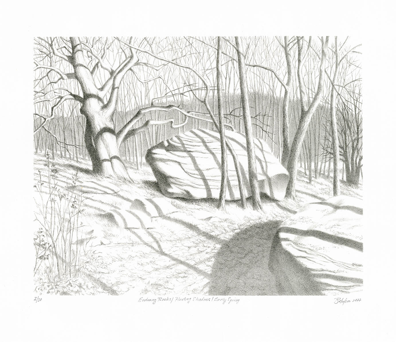 Enduring Rocks/Floating Shadows/Early Spring by William Behnken