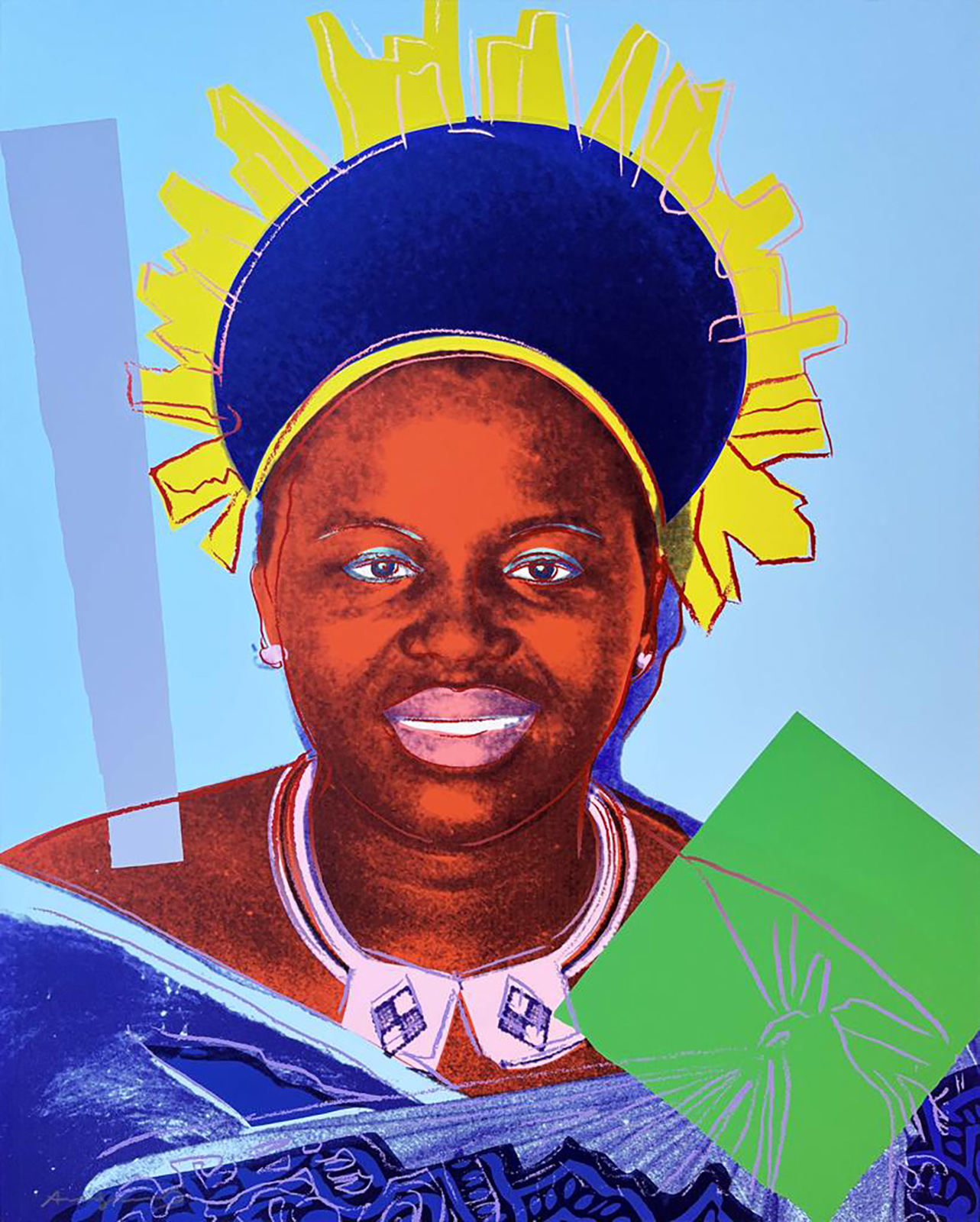 Reigning Queens: Queen Ntombi Twala of Swaziland, II.347 by Andy Warhol