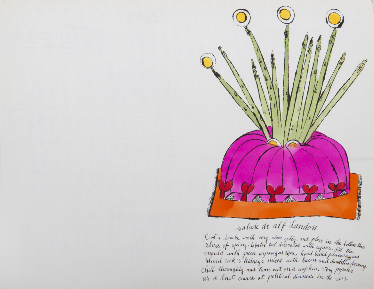 Salade de Alf Landon, from Wild Raspberries by Andy Warhol