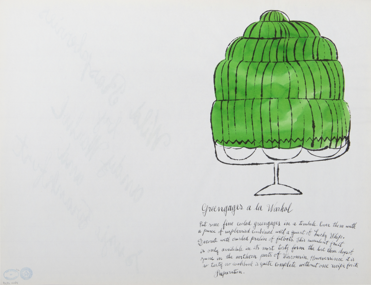 Greengages a la Warhol, from Wild Raspberries by Andy Warhol