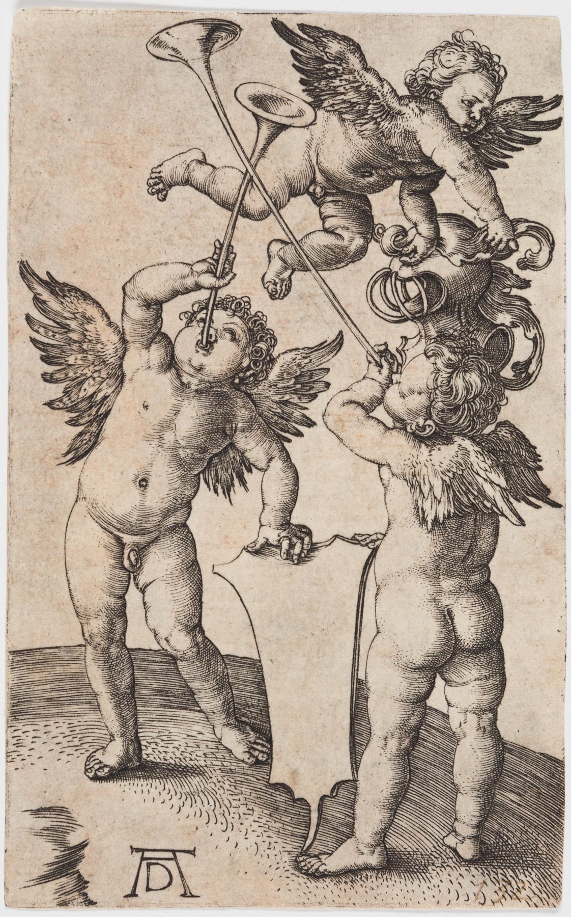 Three Putti with Shield and Helmut by Albrecht Dürer