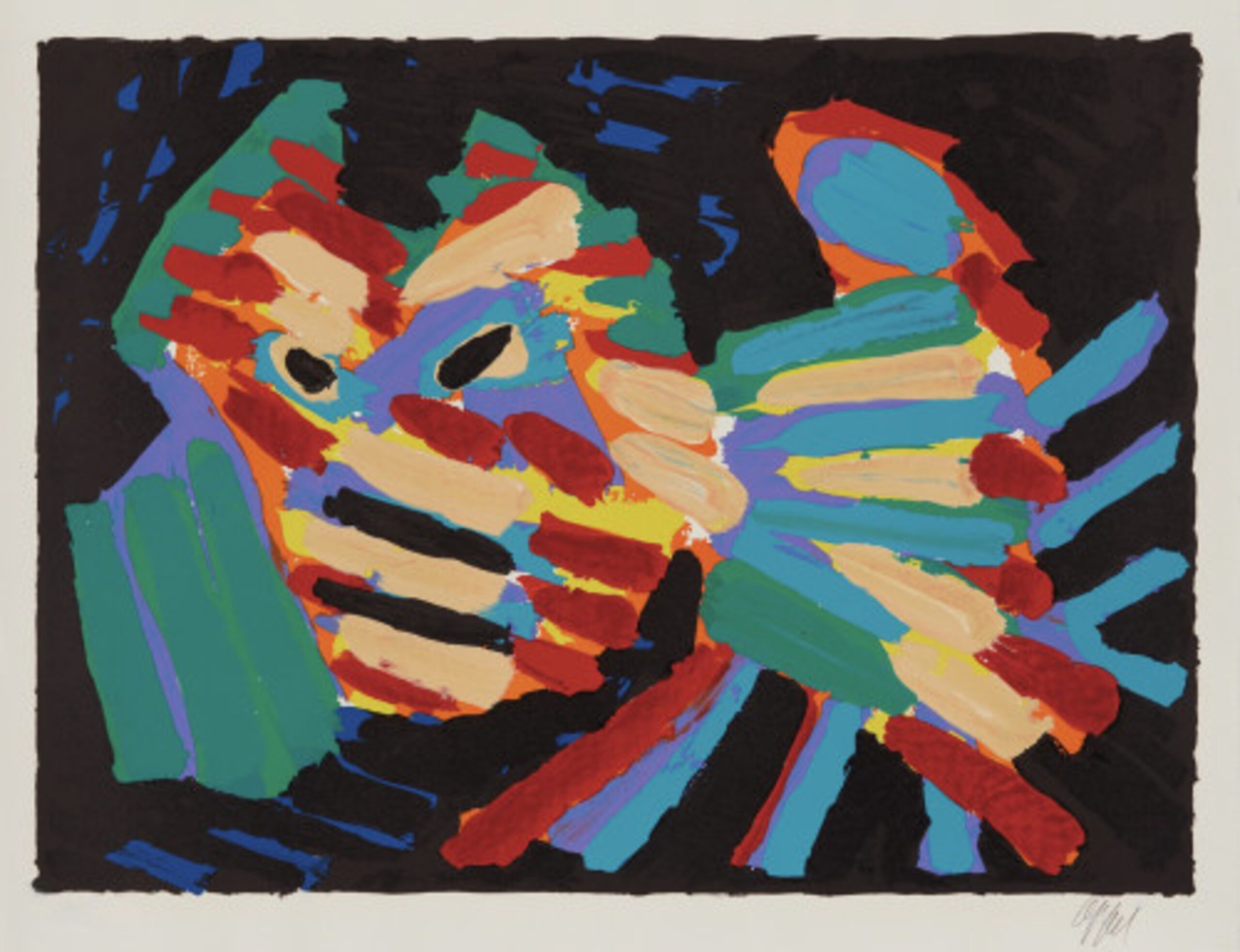 Fighting Cat by Karel Appel