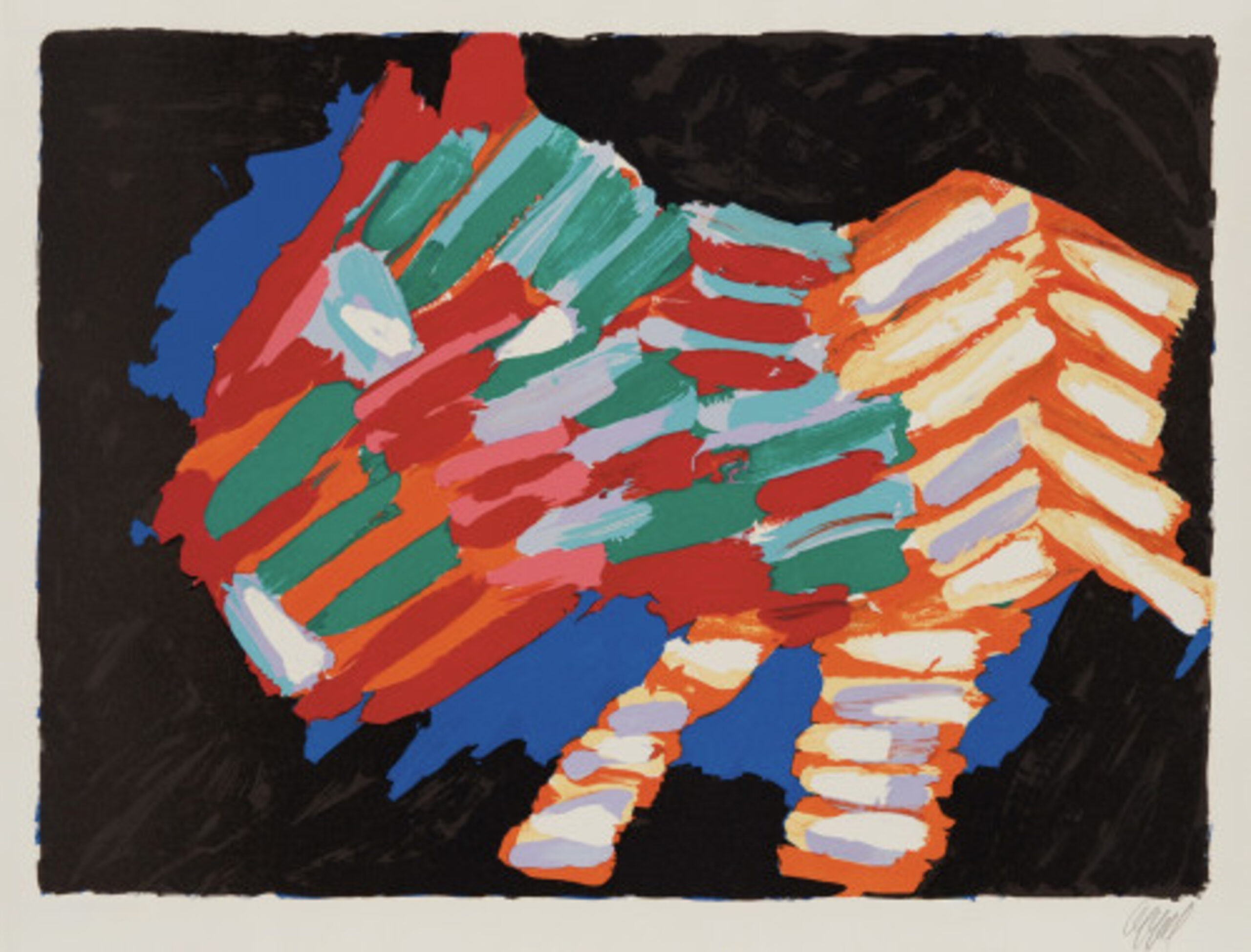 Cat in the Night by Karel Appel