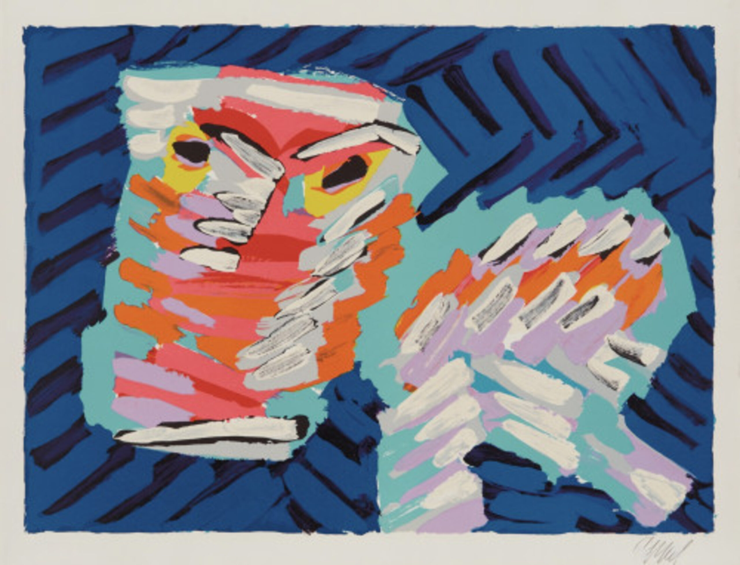 Sad Cat by Karel Appel