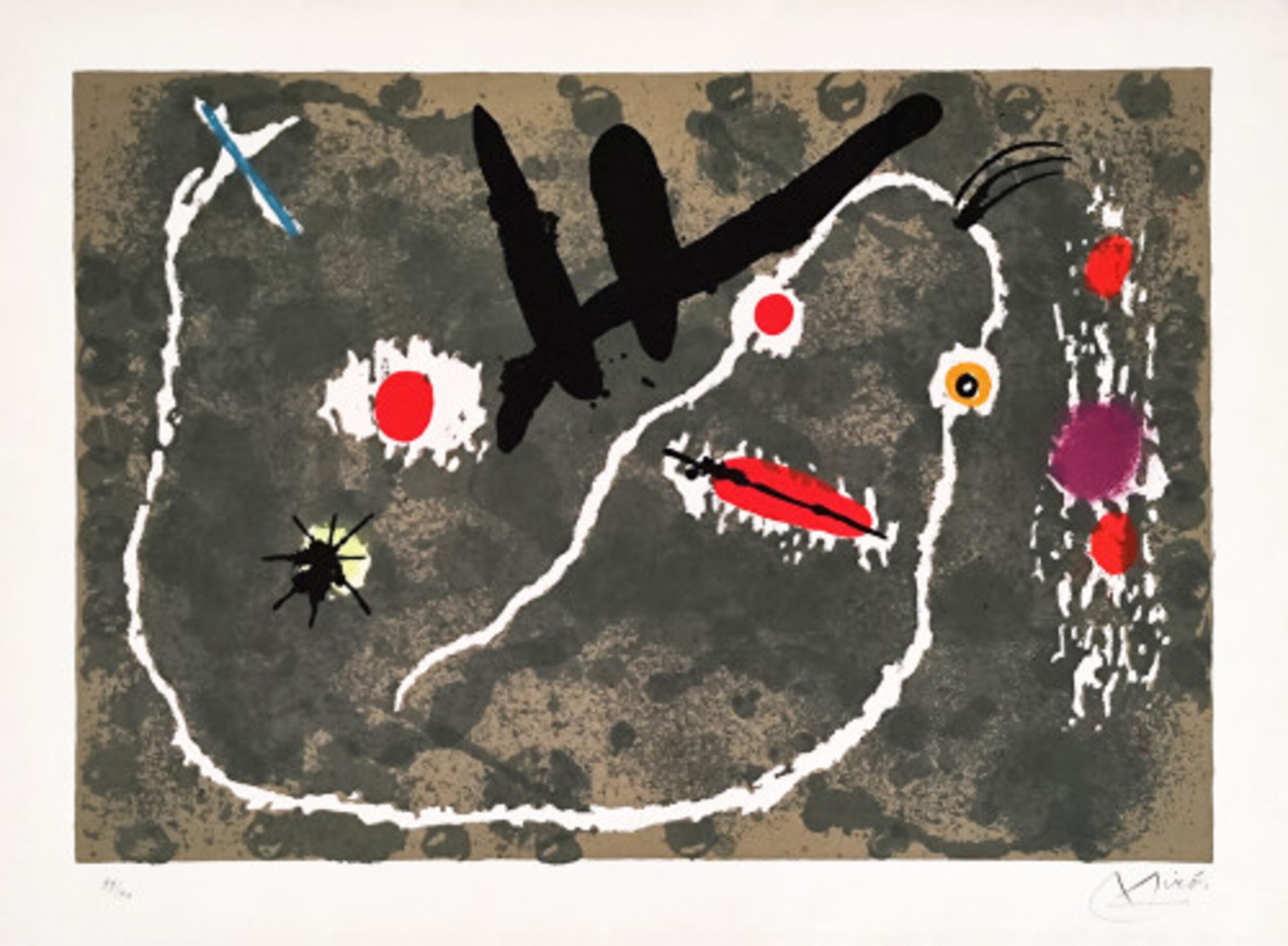 Le Lezard aux Plumes d’Or VIII by Joan Miró