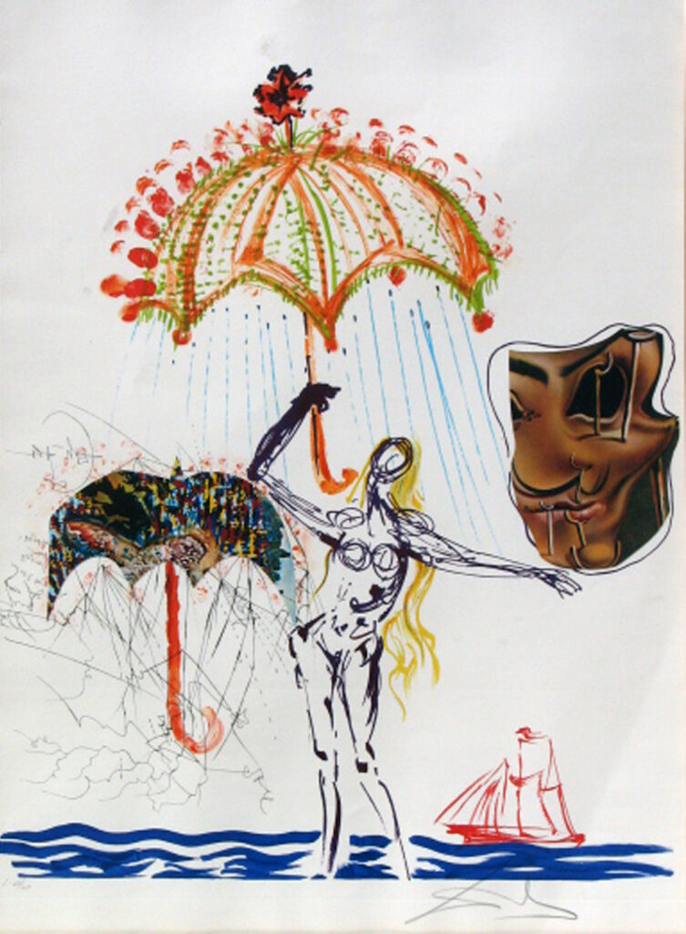 Savador Dalí prints | Anti-umbrella With Atomized Liquid by Salvador Dalí