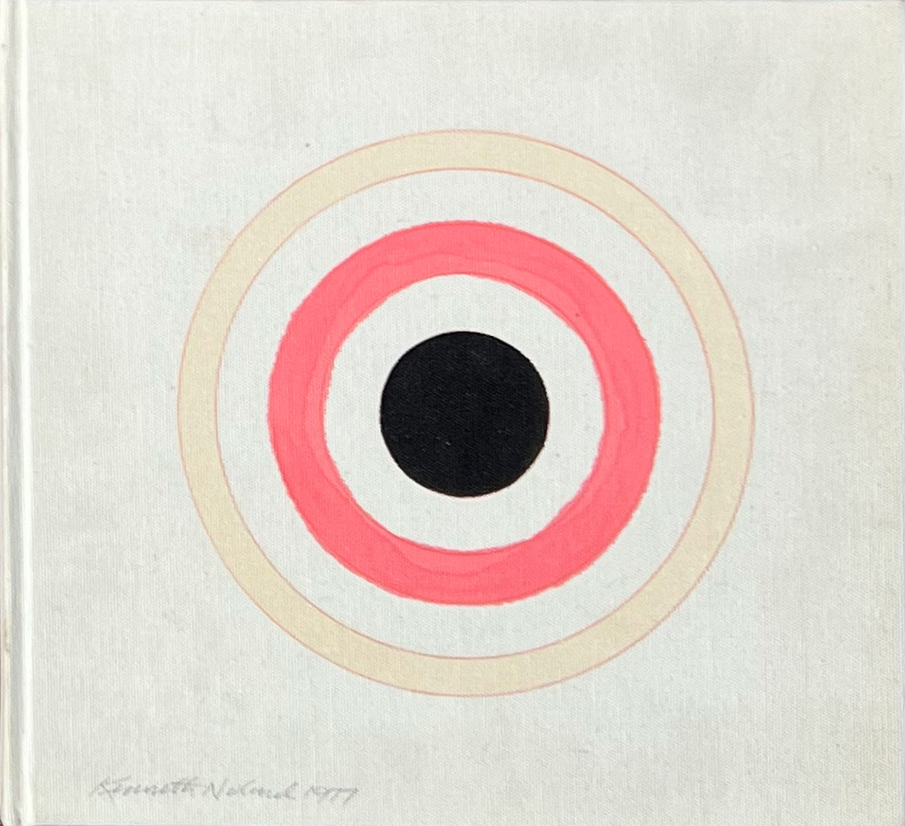 Untitled (pink, black, white)(collector’s edition cover painting) by Kenneth Noland