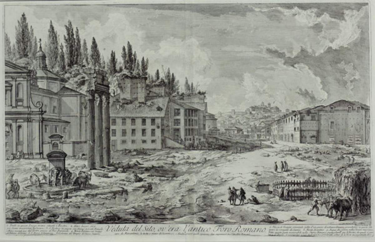 A Corner of the Forum Romanum by Giovanni Battista Piranesi