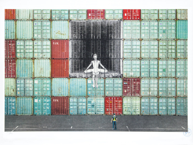 In the Container Wall, Le Havre, France, 2014 by JR