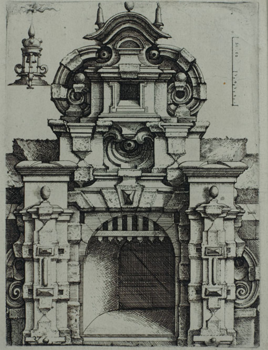 Monumental Portal by Wendel Dietterlin, the Elder