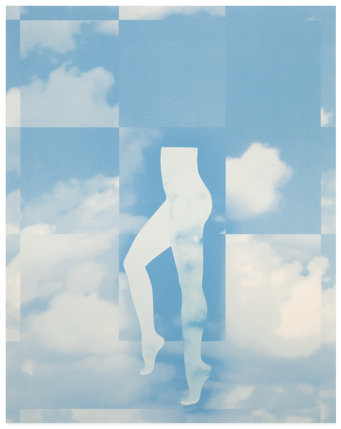 Cloudy Legs with Scrambled Sky by Anthea Hamilton