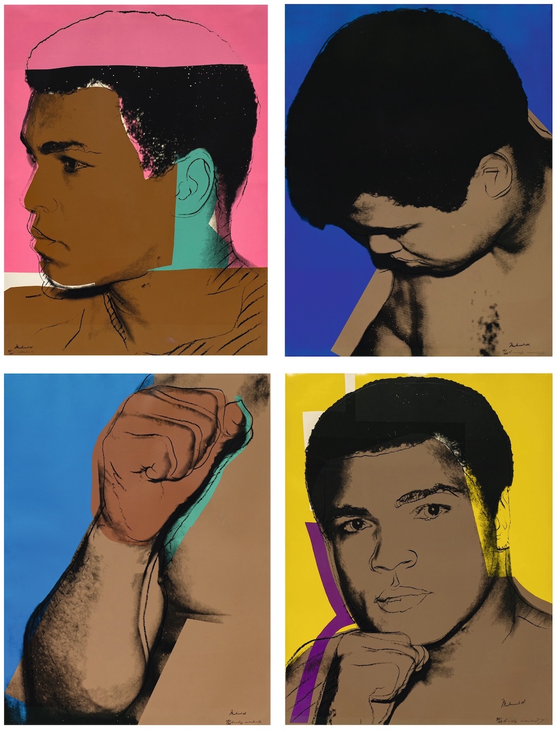 Muhammad Ali Complete Portfolio (Signed By Ali And Warhol) by Andy Warhol