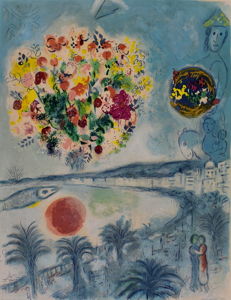 Sunset, from: Nice and the Côte d’Azur by Marc Chagall