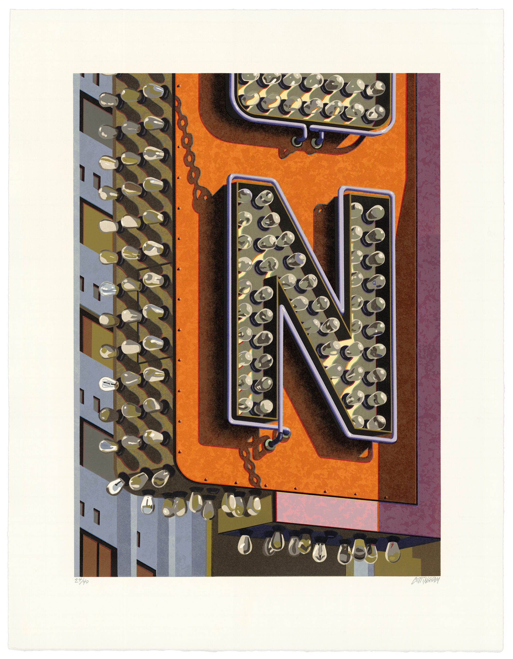 An American Alphabet: N by Robert Cottingham