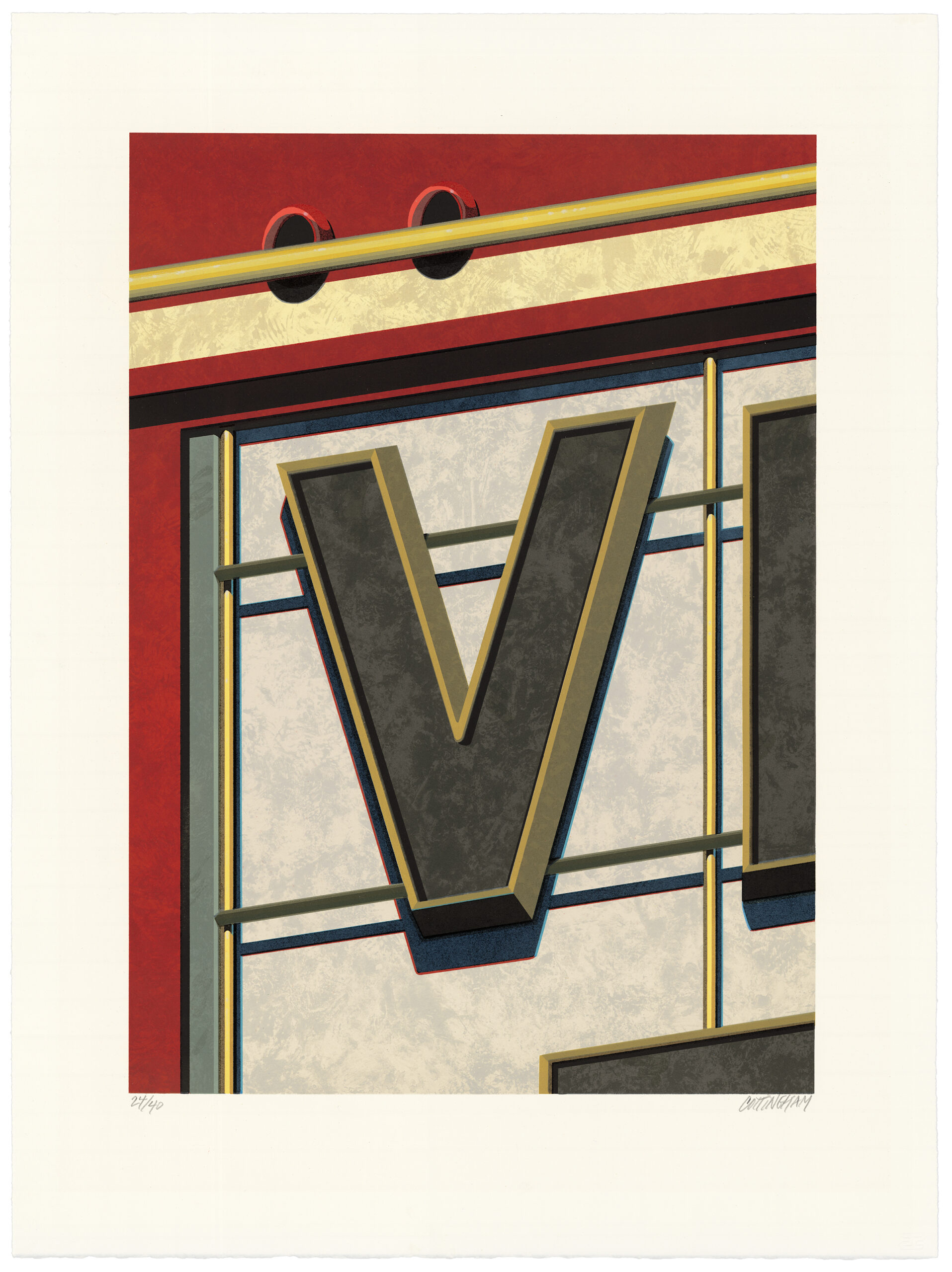 An American Alphabet: V by Robert Cottingham