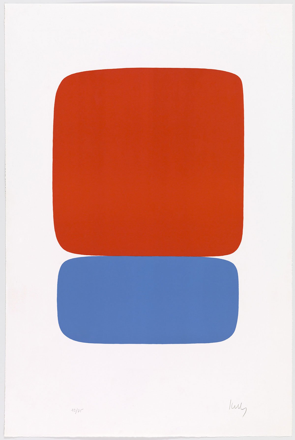 Red-Orange over Blue by Ellsworth Kelly