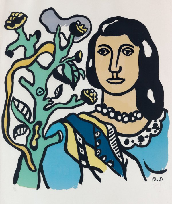 La Femme Et La Fleur by Fernand Leger