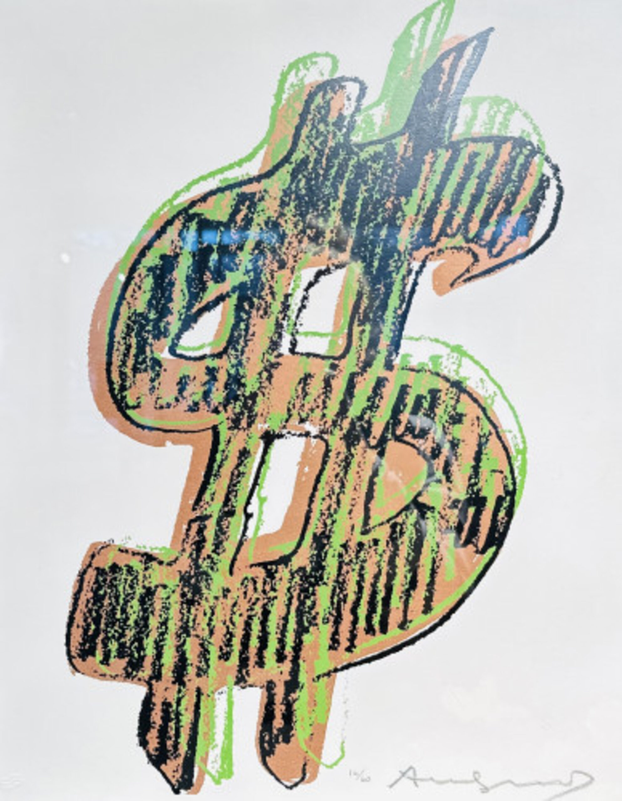 Single Dollar Sign (FS II. 278) by Andy Warhol